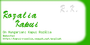 rozalia kapui business card